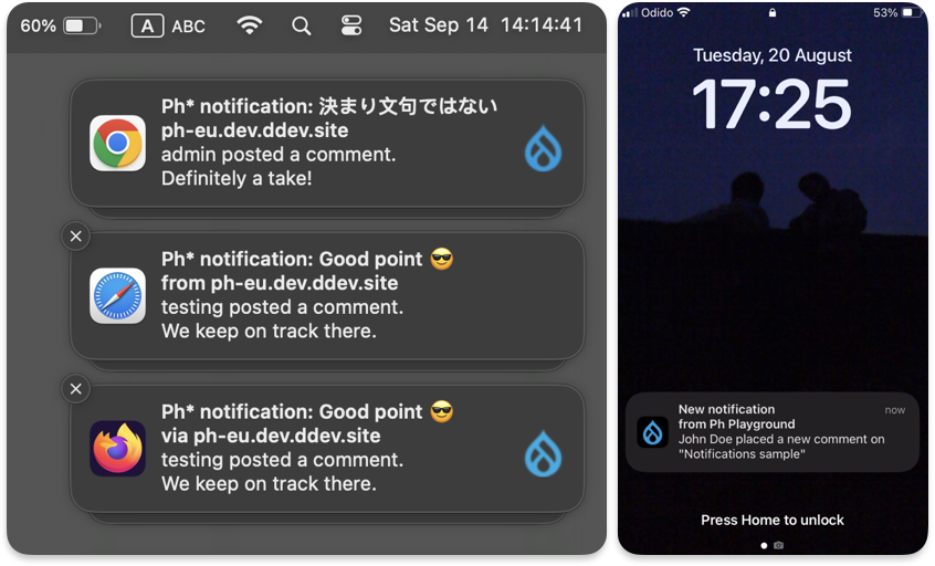 Web Push notifications